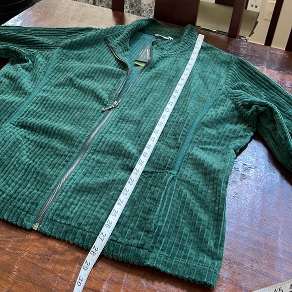 🦄 WOOLRICH Corduroy Zip Up Jacket 90s Vintage Workwear Velvet Green XXL - Picture 13 of 13